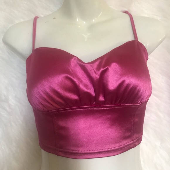 FOREVER 21 Barbie Metallic Pink Cami Top - Size XS - Picture 1 of 5